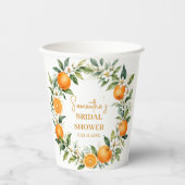 Gobelets En Papier Mariage Citron Orange Main Squeeze (Recto)