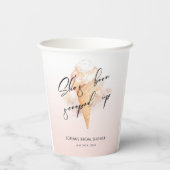 Gobelets En Papier Mariage civil Watercolor Ice Cream   (Verso)
