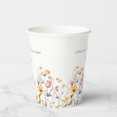 Gobelets En Papier Mariage classique Fleur sauvage de prairie aquarel (Droite)