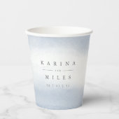 Gobelets En Papier Mariage d'aquarelle côtière Ebb Tide (Recto)