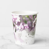 Gobelets En Papier Mariage d'aquarelle violet Lilac Fleurs (Verso)