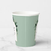 Gobelets En Papier Mariage d'arche vert Sage (Droite)