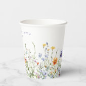 Gobelets En Papier Mariage de champ fleur sauvage (Verso)