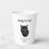 Gobelets En Papier Mariage de Chat de Compagnie (Verso)