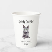 Gobelets En Papier Mariage de chat personnalisé (Verso)