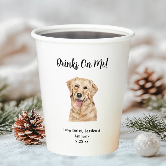Gobelets En Papier Mariage de chien