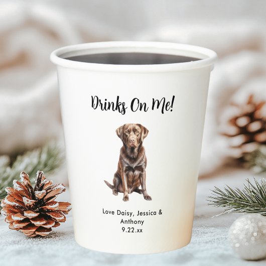 Gobelets En Papier Mariage de chien