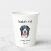 Gobelets En Papier Mariage de Chien de Compagnie (Recto)