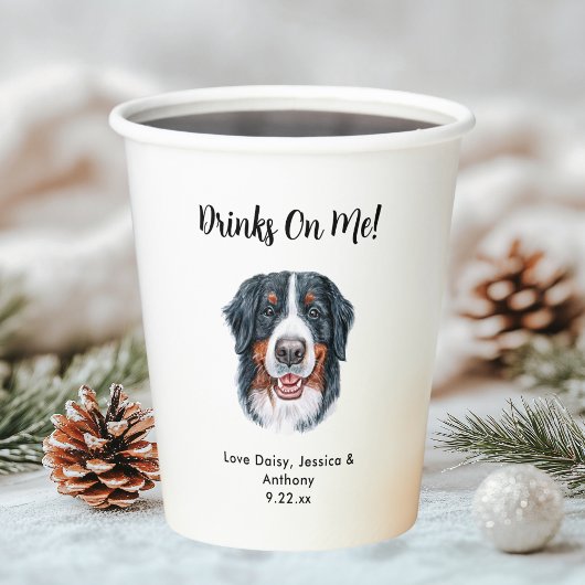 Gobelets En Papier Mariage de Chien de Compagnie