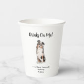 Gobelets En Papier Mariage de chien personnalisé (Recto)