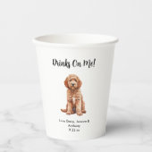 Gobelets En Papier Mariage de chien personnalisé (Recto)