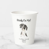 Gobelets En Papier Mariage de chien personnalisé (Recto)