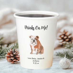 Gobelets En Papier Mariage de chien personnalisé