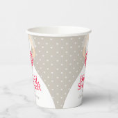 Gobelets En Papier Mariage de douche nuptiale robe roses rouges tasse (Gauche)