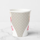 Gobelets En Papier Mariage de douche nuptiale robe roses rouges tasse (Droite)