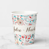 Gobelets En Papier Mariage de Dreamcatcher en plumes de la tribu Boho (Gauche)