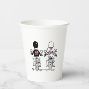 Gobelets En Papier Mariage de fête de moto de motard