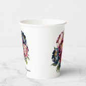 Gobelets En Papier Mariage de la marine Bourgogne rose (Gauche)