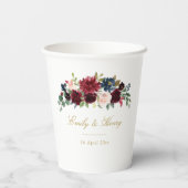 Gobelets En Papier Mariage de la marine bourguignonne (Verso)