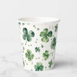 Gobelets En Papier Mariage de la Saint-Patrick au Trèfle Vert