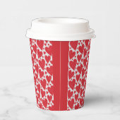 Gobelets En Papier Mariage de la Saint-Valentin Rouge et Blanc Paille (Droite)