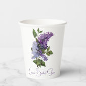 Gobelets En Papier Mariage de Lilacs violettes (Recto)
