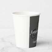 Gobelets En Papier Mariage de monogramme de calligraphie attirant (Droite)