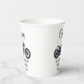 Gobelets En Papier Mariage de motocyclette Date Merci Cool (Droite)