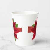 Gobelets En Papier Mariage de Noël Poinsettia (Gauche)