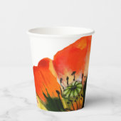 Gobelets En Papier Mariage de peinture à l'aquarelle de la fleur de p (Verso)