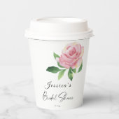 Gobelets En Papier Mariage de Rose (Recto)
