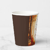 Gobelets En Papier Mariage de silhouette de récolte d'automne enchant (Droite)