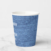 Gobelets En Papier Mariage de thème bleu blanc Denim (Gauche)