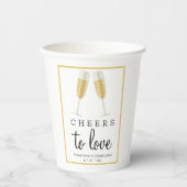 Gobelets En Papier Mariage de toast au champagne (Recto)