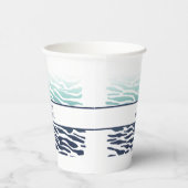 Gobelets En Papier Mariage de vague bleue ID836 (Droite)