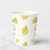 Gobelets En Papier Mariage des citrons d'été (Gauche)