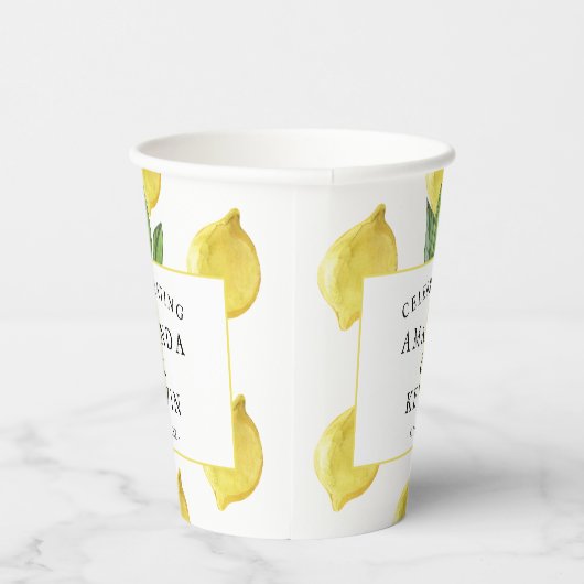 Gobelets En Papier Mariage des citrons d'été (Droite)