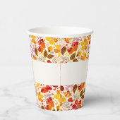 Gobelets En Papier Mariage d'hibiscus tropicaux d'Orange brulé (Droite)