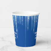 Gobelets En Papier Mariage d'hiver Icicles Bleus (Droite)