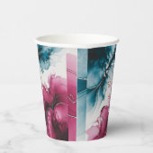 Gobelets En Papier Mariage Dusty Blue et Burgundy (Droite)