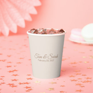 Gobelets En Papier Mariage élégant