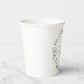 Gobelets En Papier Mariage élégant avec thème floral violet (Droite)