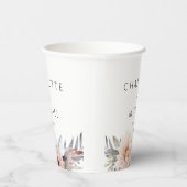 Gobelets En Papier Mariage élégant, blanc & Pastel Boho (Droite)