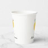 Gobelets En Papier Mariage Élégant Citron Citrus Pastel Moderne  (Droite)