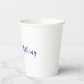 Gobelets En Papier Mariage Élégant Créatif Classique Bleu Blanc (Gauche)