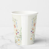 Gobelets En Papier Mariage Élégant Minimaliste Fleur Sauvage Moderne (Droite)