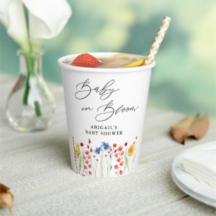 Gobelets En Papier Mariage en fleurs Fête de mariage champêtre