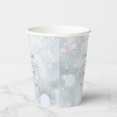 Gobelets En Papier Mariage enneigé de conte d'hiver (Droite)