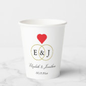 Gobelets En Papier Mariage Entwin Rings (Recto)