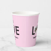 Gobelets En Papier Mariage Fiançailles Photo personnalisée Cadre Coeu (Droite)